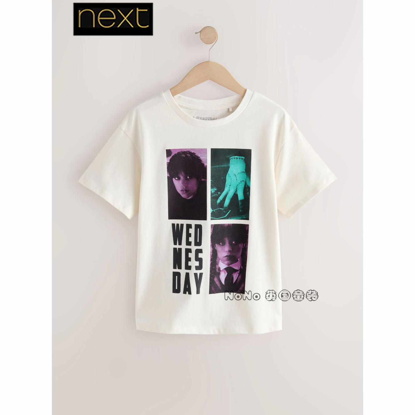 英国Next女大童款亲子星期三短袖T恤纯棉Wednesday8-16岁Y29-039