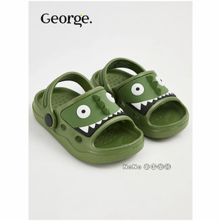英国乔治George代购儿童怪兽恐龙涉水凉拖鞋凉鞋洞洞鞋1275594