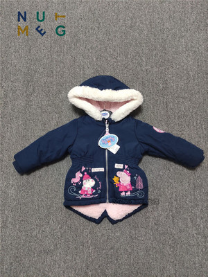 现货英国正品深蓝色小猪佩奇棉服