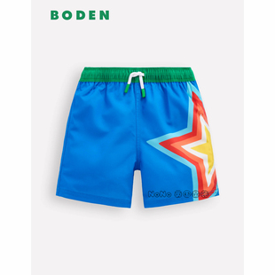英国Mini BODEN男童蓝彩色星星沙滩裤短裤运动泳裤2-12岁B3194
