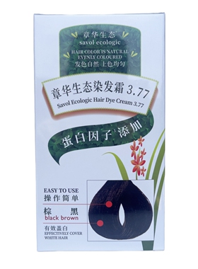 新包装正品章华生态焗油染发霜真温和无过敏自然棕黑栗子棕140ml