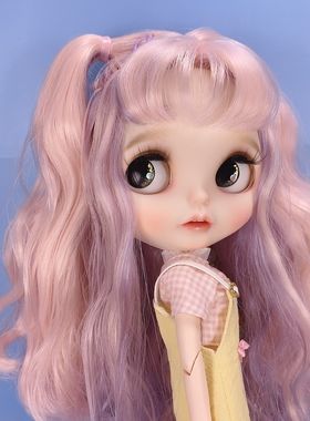 精致妆容 大卷紫混粉色头发两颗牙大眼女孩 小布娃娃改妆改娃定金