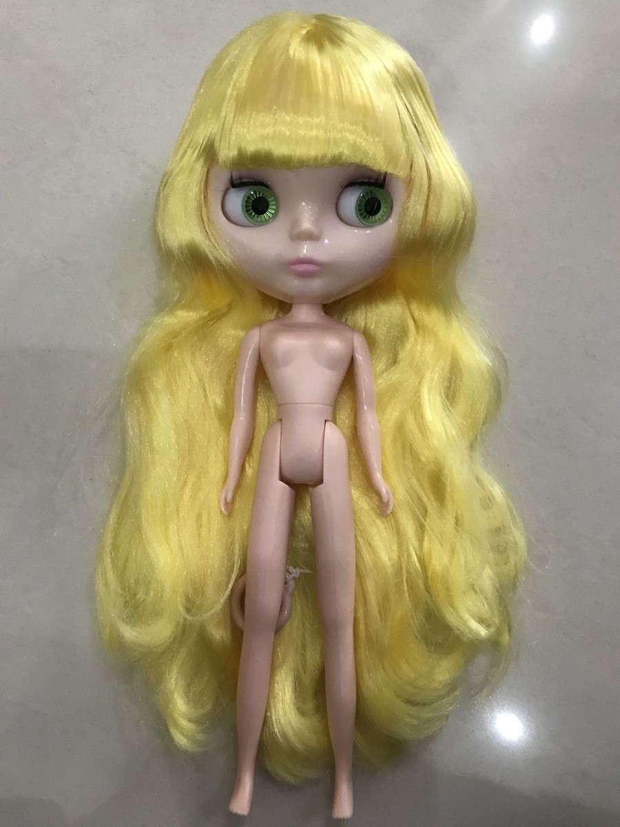 HobgobLin 小布裸娃白肌黄色长卷发中分娃 新手改娃 厂家直销