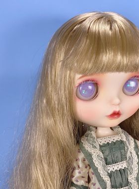 原型盒娃二月cici 粉嫩嘴配粉色闪眼皮头皮护理 小布改娃订制定金