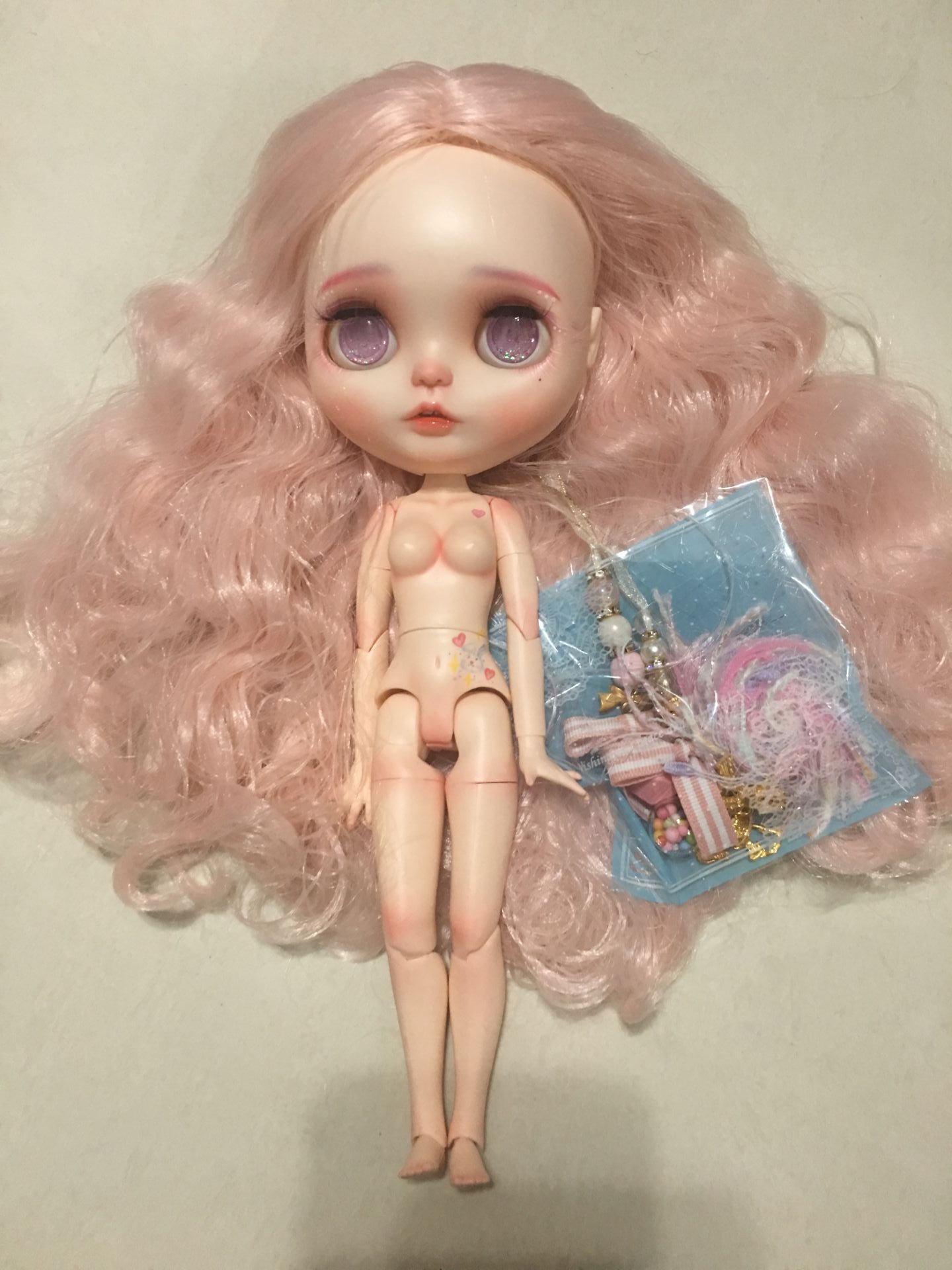 HobgobLin 后脑画素体的粉色中分大卷厂家直销 定制改妆改娃 定金