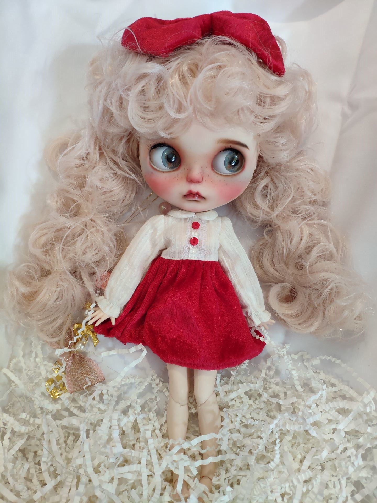 HobgobLin小布裸娃0713-3粉色卷发刘海19关节改娃娃 支持私人定