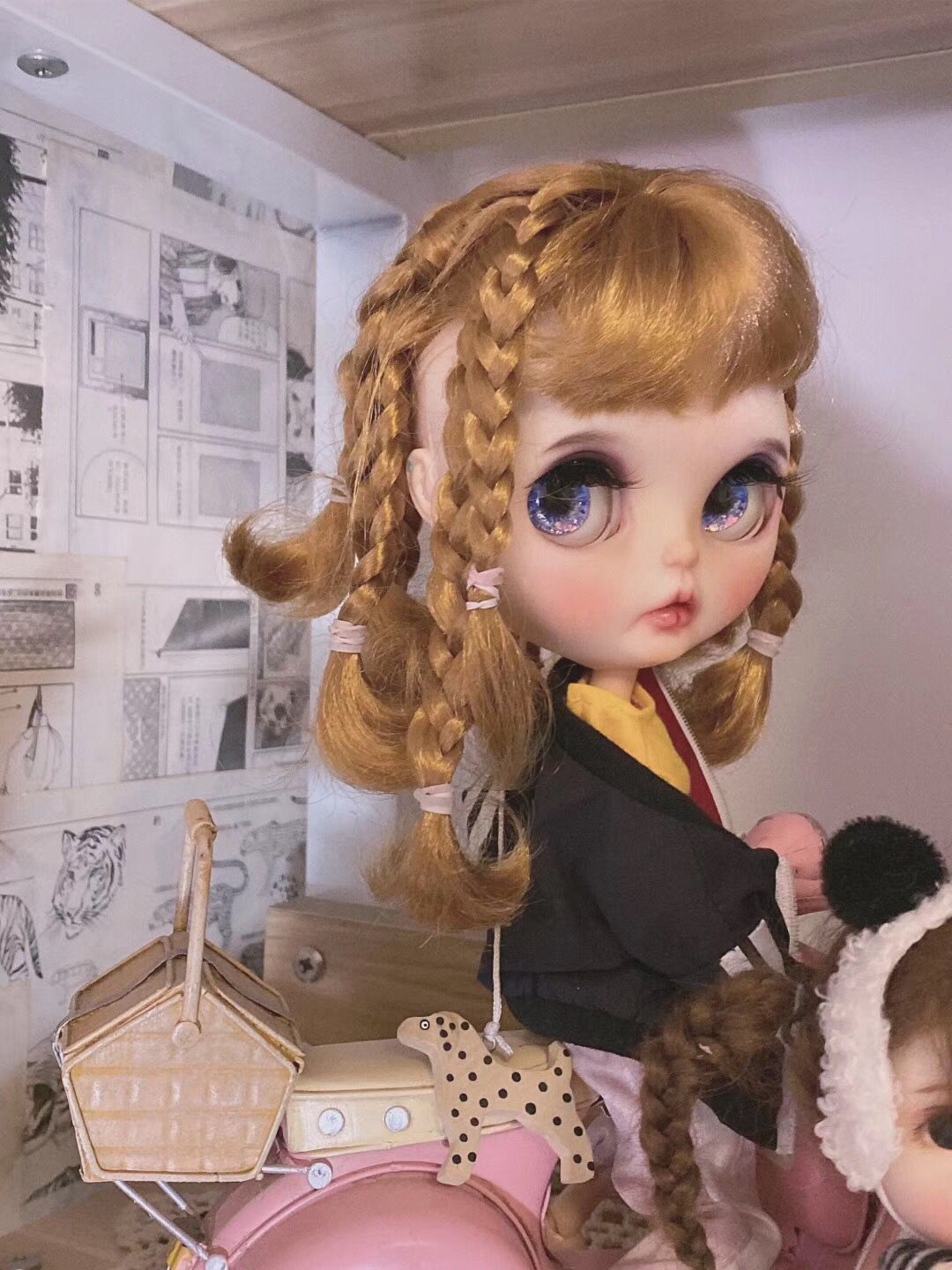 HobgobLin肉嘟嘟嘴唇辫子妹妹双眼皮配粉嫩植物眼皮 小布订制定金