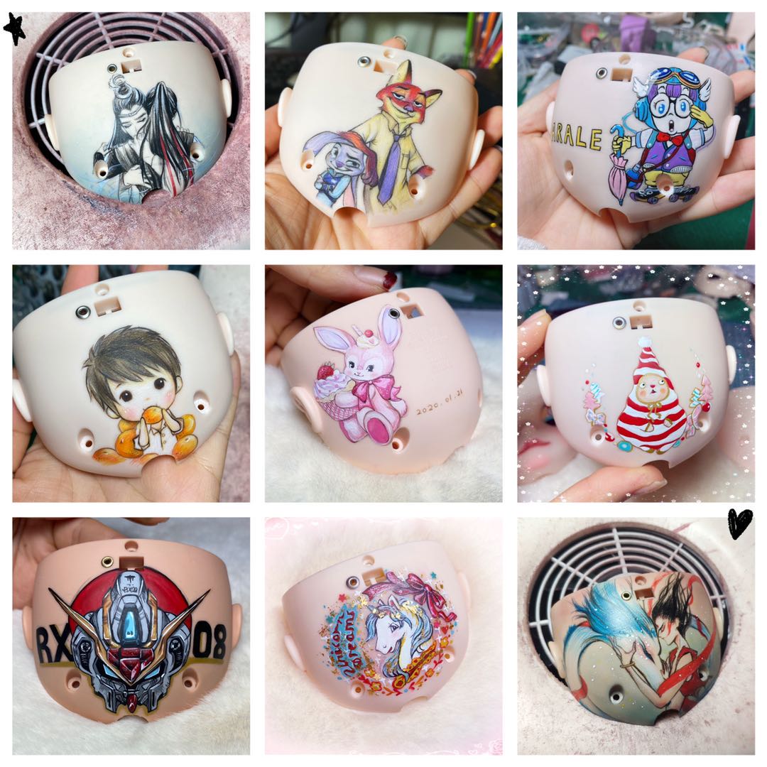 HobgobLin改娃化妆后脑合集 眼妆后脑手绘配对版图 私人订制定金