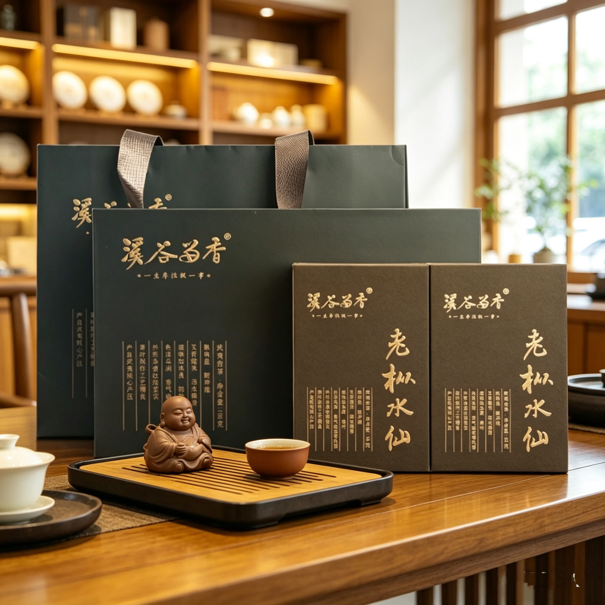 溪谷留香|老枞水仙武夷岩茶乌龙茶正岩高端茶礼10泡100g正品礼盒