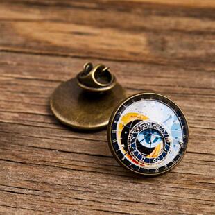 现货 领针 立陶宛Sandra原创设计 西装 天文钟 小众男士