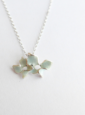 原创纯银禅意蝶恋花项链手工定制