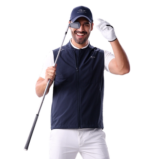 PT佩琦塔特高尔夫马甲男春夏薄款防风马夹立领运动下场golf服装