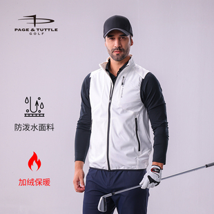 PT佩奇塔特高尔夫马甲男加绒保暖马夹立领运动背心春季 golf服装