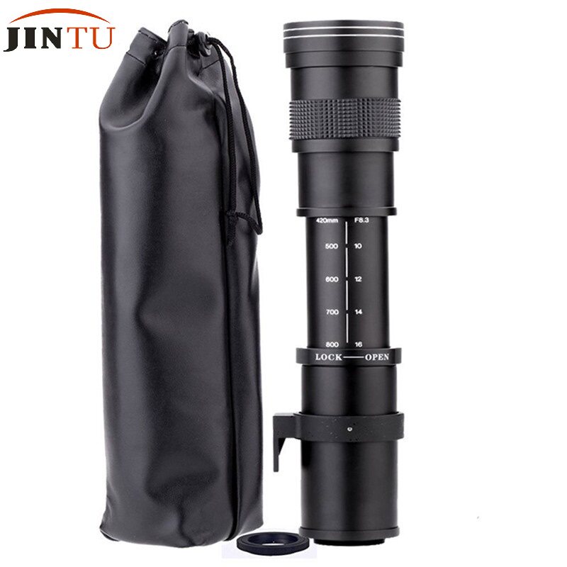 JINTU 420-800mmF8.3长焦变焦镜头手动户外动物摄影适用佳能尼康