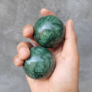 练手玉石球健身球手球保健玩老人实心老年人按摩握铁球钢球部转滚