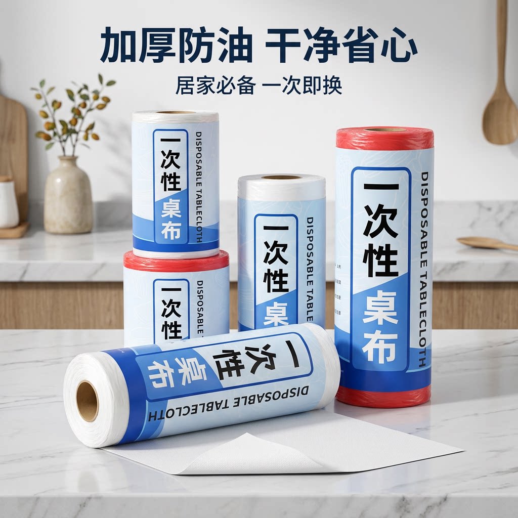 朵严加厚一次性桌布防水家用