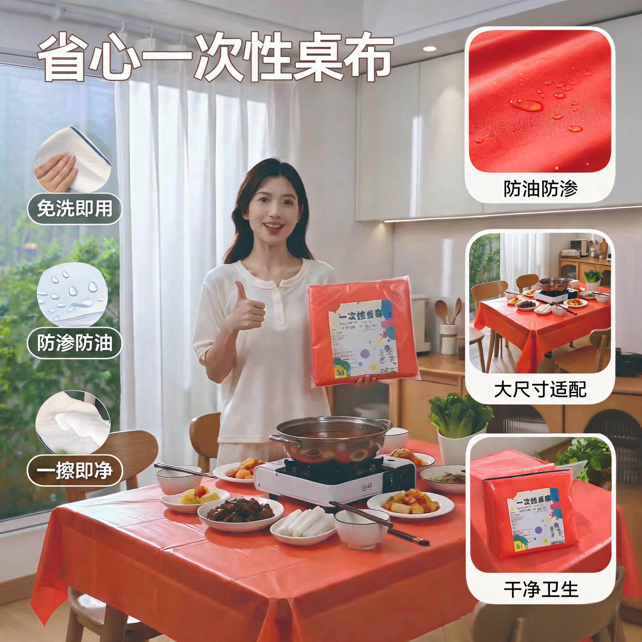 朵严一次性加厚防水桌布批发