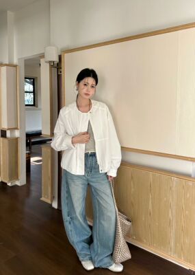 启点2633#短款外套女春秋新款2026韩版宽松休闲百搭上衣女