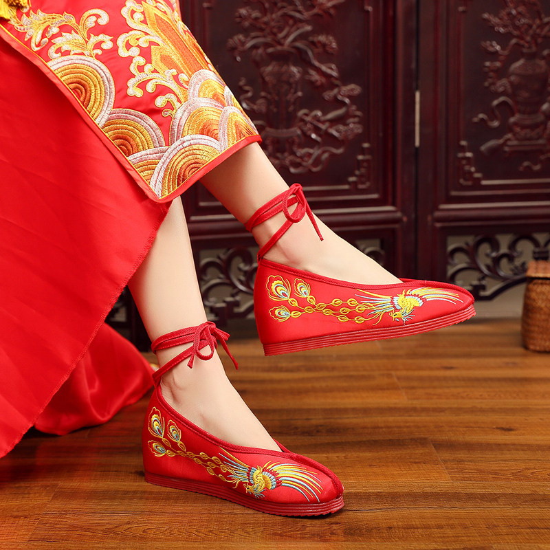 秀禾鞋2025新款婚鞋红色内增高5厘米结婚鞋高跟新娘鞋敬酒网红鞋6,女鞋,婚鞋,淘宝优惠券,粉丝福利购,淘宝优惠卷