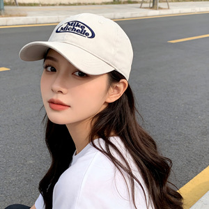 韩版百搭刺绣字母软顶棒球帽子女春夏季户外遮阳防晒显脸小鸭舌帽