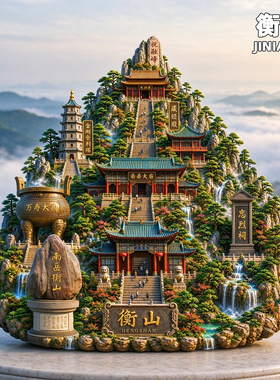 衡山金属冰箱贴旅游纪念品磁吸款