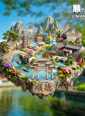 顺德金属冰箱贴旅游纪念品