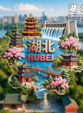 湖北金属冰箱贴纪念品