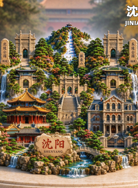 沈阳文创金属冰箱贴旅游纪念品