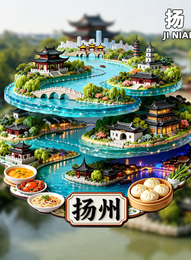 扬州金属冰箱贴旅游纪念品