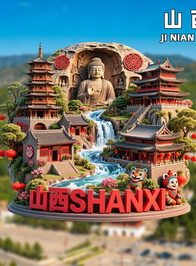 山西金属冰箱贴纪念品