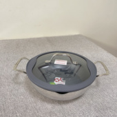 10不锈钢双耳大平底深煎炒不粘锅汤火锅 屋18 高奢 美国PH公主