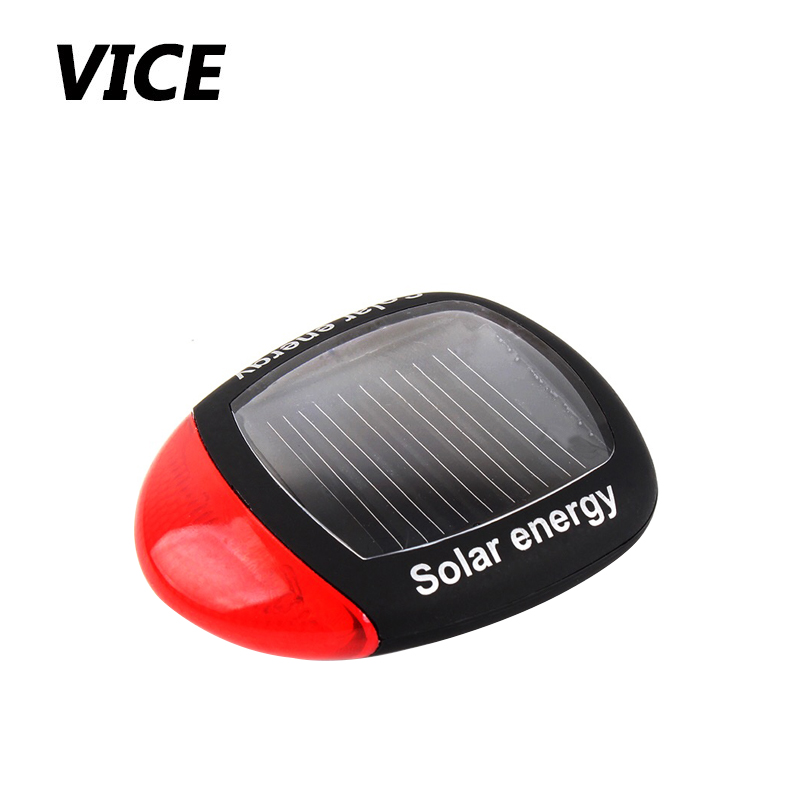 山地自行车太阳能尾灯警示灯夜骑防水闪光灯单车骑行装备配件包邮