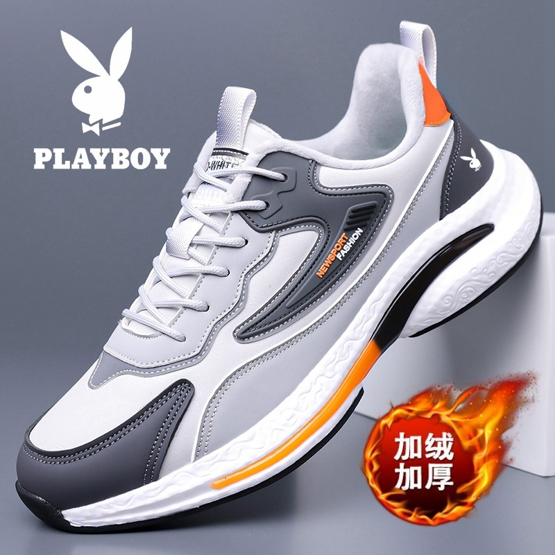 花花公子男鞋秋冬新款男士运动鞋透气软底休闲鞋防滑减震跑步鞋