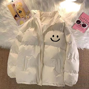 中大童设计感立领棉服女学生新款潮牌ins高街港风宽松面包服棉衣
