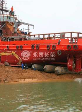 永泰大型船顶升起墩用下水气囊 拉船上岸维修用船用囊袋打捞助浮