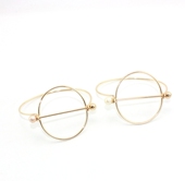 潮流设计开发 圆形镯子 可活动圆圈铜手镯 欧美饰品 珍珠镶嵌个性