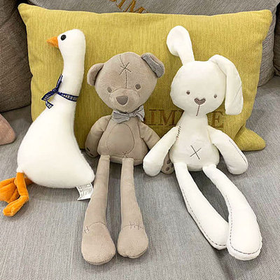 安抚玩偶丑萌兔可啃咬宝宝手偶陪睡可爱毛绒玩具婴儿公仔布偶网红