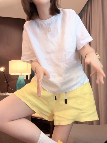 【送运费险】亚麻短袖T恤女