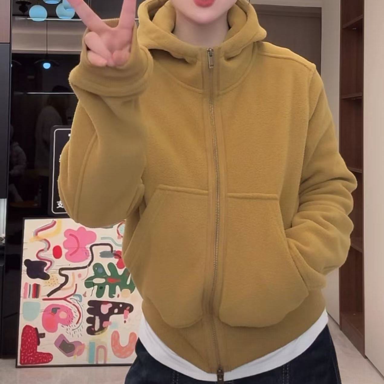 【送运费险】双面摇粒绒外套女