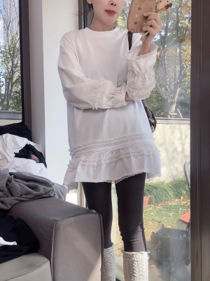 【送运费险】加厚磨毛拼接长袖