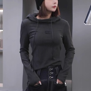 洋气百搭显瘦帽衫 设计师款 时尚 双面德绒连帽卫衣女2024冬季 新款