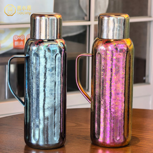 SOCINY（SOY）善水源 纯钛保温八方壶800ml