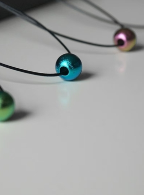 寻环LOOPING纯钛项链超轻不过敏男女饰品 彩运珠