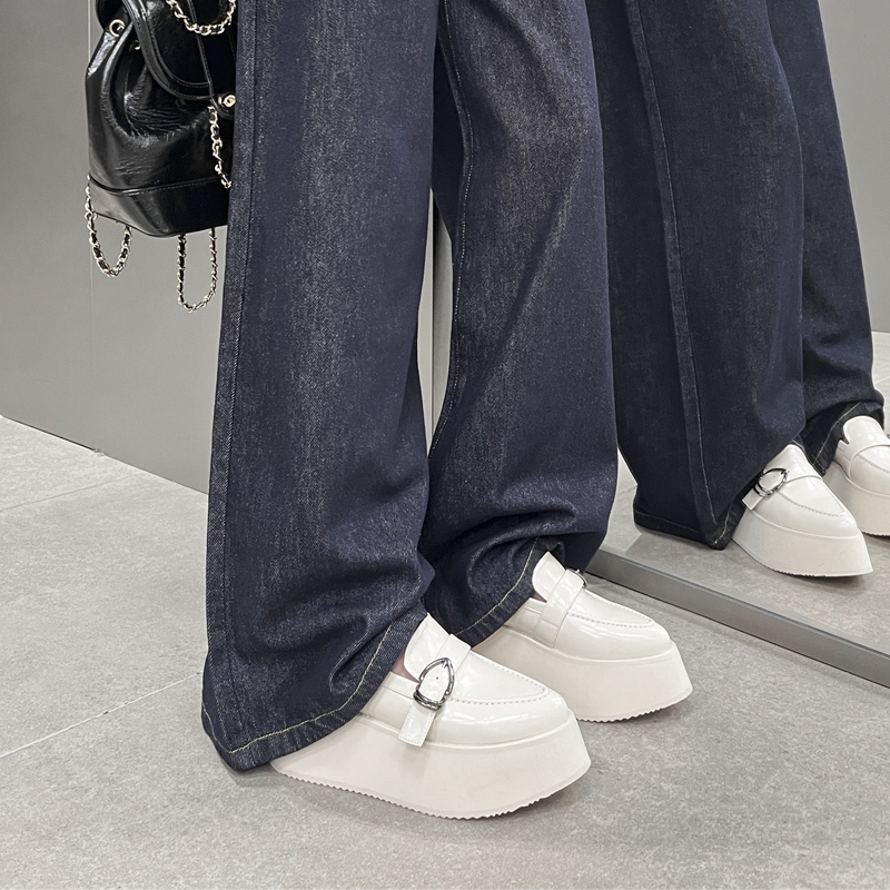 松糕鞋女厚底2025新款配阔腿裤