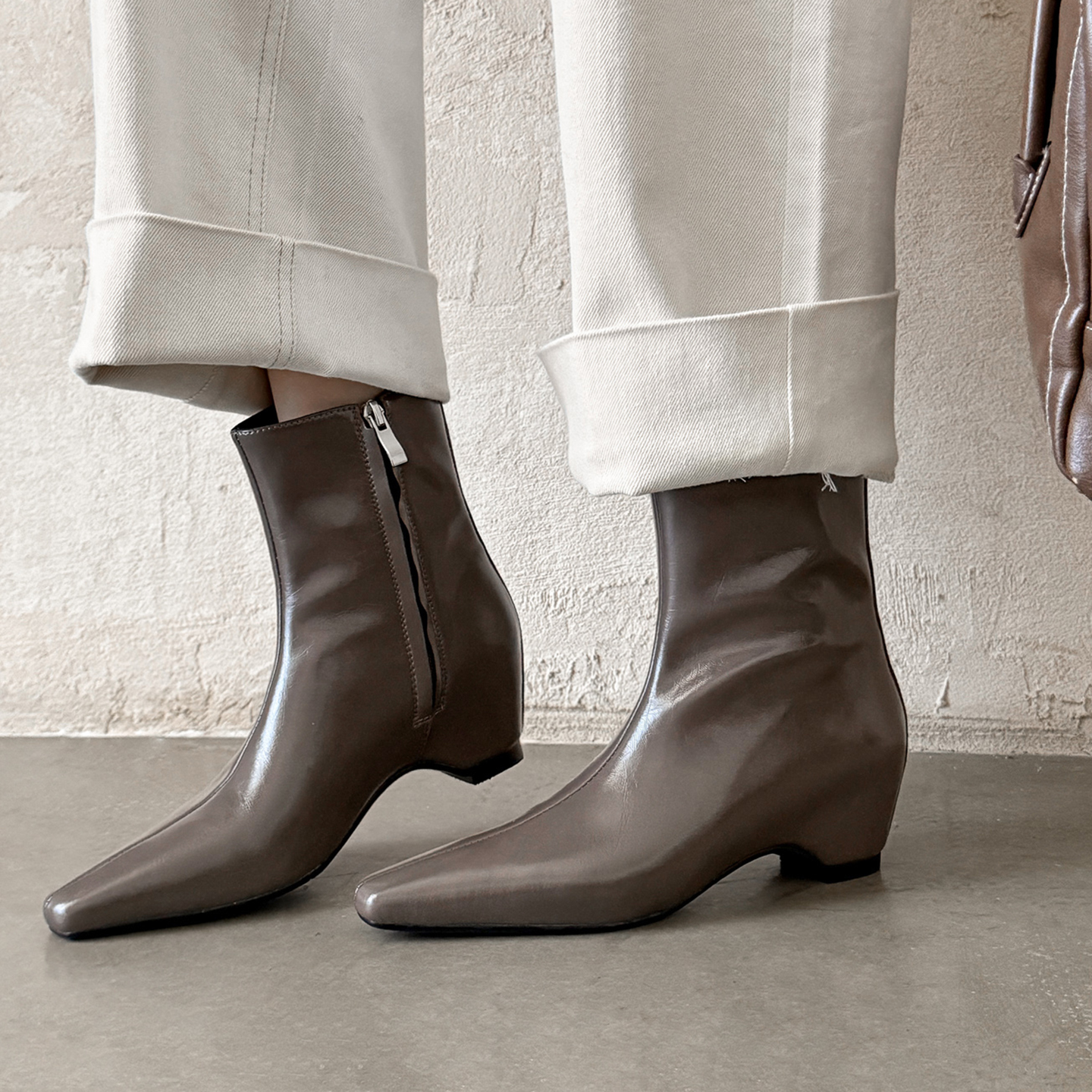 5.5cm法式气质内增高短靴女2