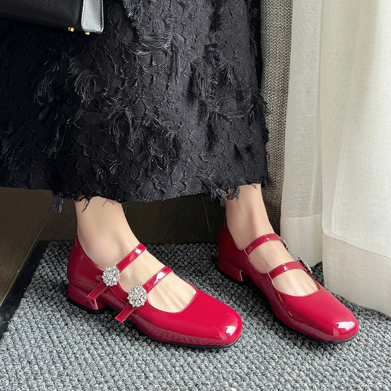 真皮法式小香风玛丽珍鞋女春季
