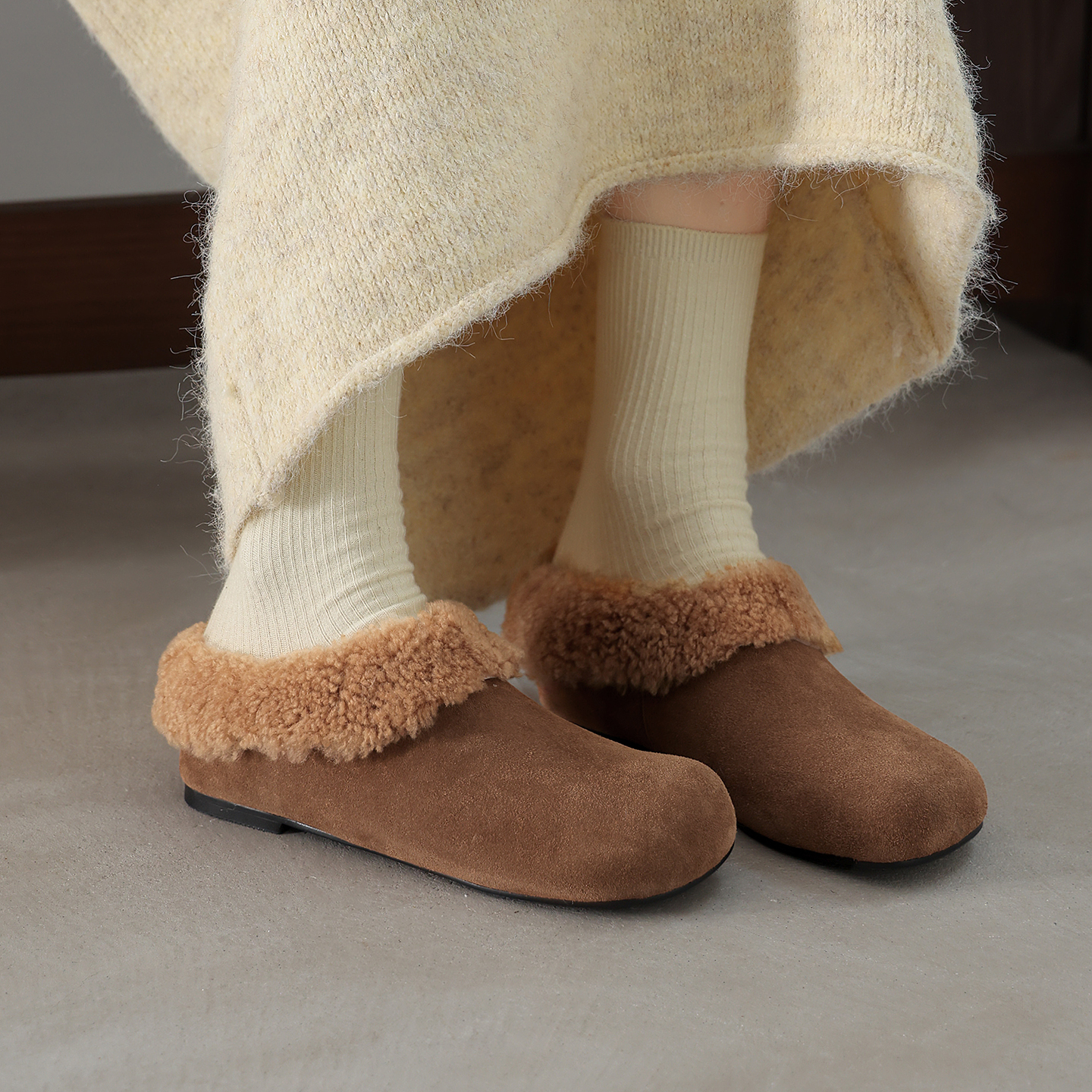 保暖外穿内增高加绒加厚毛毛鞋