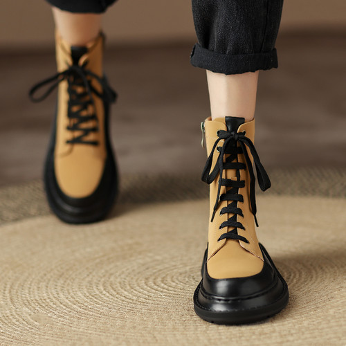 瘦瘦马丁靴薄款舒适短筒骑士靴