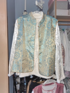 打底 白色加绒长袖 罗绮者39号新中式 国风金蓝色宋锦提花马甲