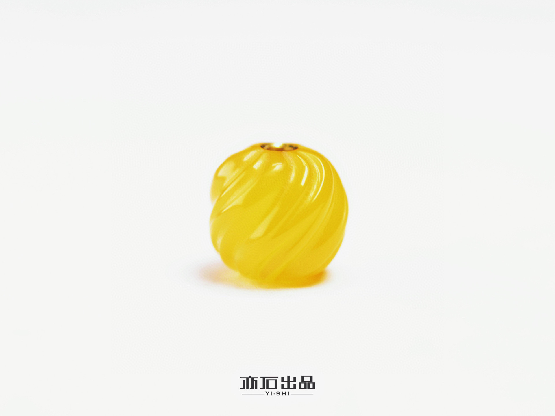 亦石出品·缅黄系列·旋纽珠9mm款
